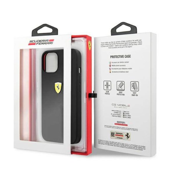 Ferrari FESSIHCP13MBK iPhone 13 / 14 / 15 6,1" fekete keménytok szilikon