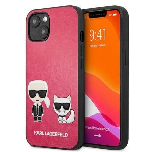 Karl Lagerfeld KLHCP13SPCUSKCP iPhone 13 mini 5,4" fukszia ikonikus Karl & Choupette keménytok