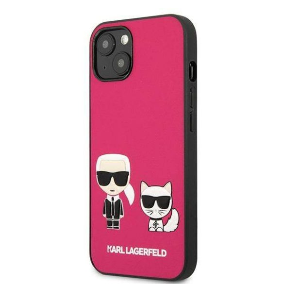 Karl Lagerfeld KLHCP13MPCUSKCP iPhone 13 / 14 / 15 6,1" fukszia keménytok ikonikus Karl & Choupette ikonikus Karl & Choupette