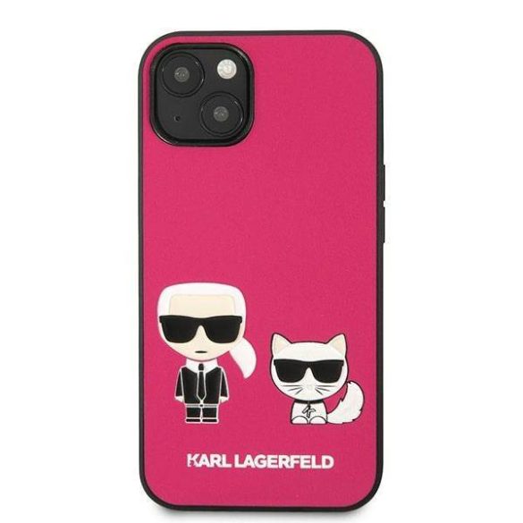 Karl Lagerfeld KLHCP13MPCUSKCP iPhone 13 / 14 / 15 6,1" fukszia keménytok ikonikus Karl & Choupette ikonikus Karl & Choupette