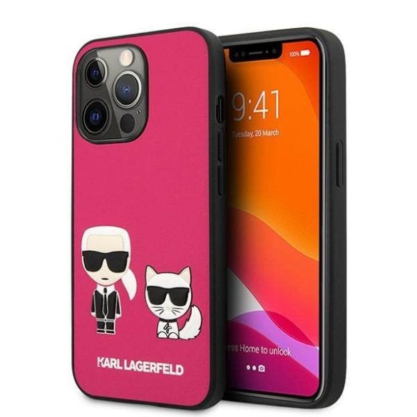 Karl Lagerfeld KLHCP13XPCUSKCP iPhone 13 Pro Max 6,7" fukszia ikonikus Karl & Choupette keménytok