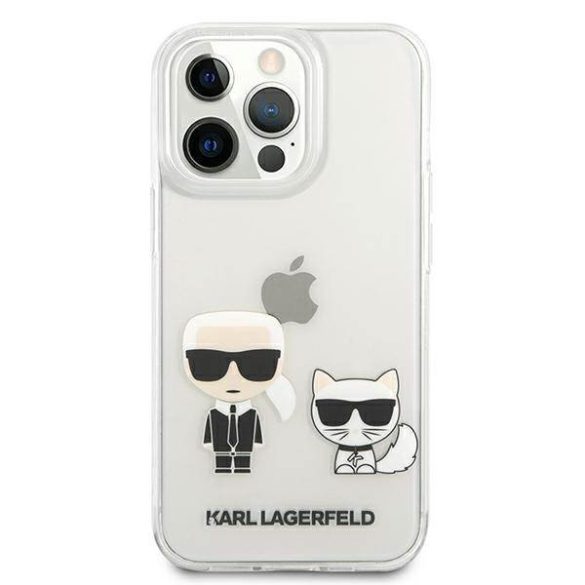 Karl Lagerfeld KLHCP13LCKTR iPhone 13 Pro / 13 6,1" átlátszó Karl & Choupette keménytok