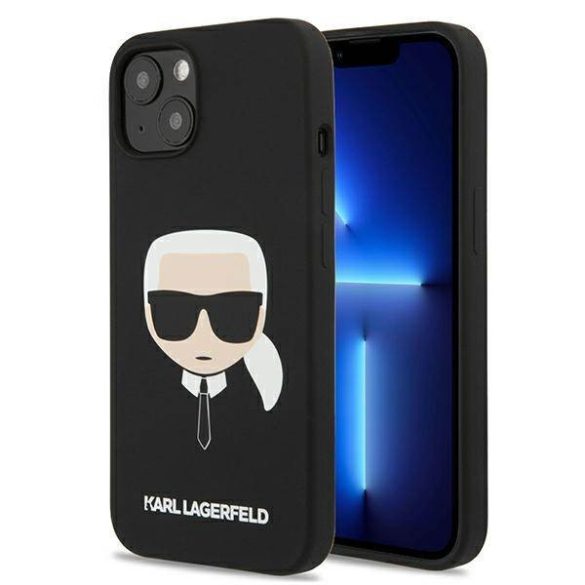 Karl Lagerfeld KLHCP13SSLKHHBK iPhone 13 mini 5,4" fekete szilikon keménytok Karl Lagerfeld fej