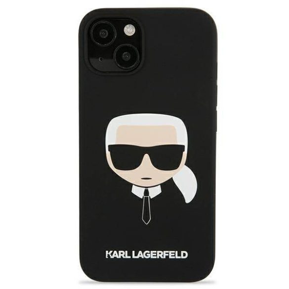 Karl Lagerfeld KLHCP13SSLKHHBK iPhone 13 mini 5,4" fekete szilikon keménytok Karl Lagerfeld fej