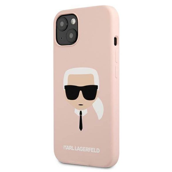 Karl Lagerfeld KLHCP13SSLKHLP iPhone 13 mini 5,4" világos rózsaszín szilikon keménytok Karl Lagerfeld fej