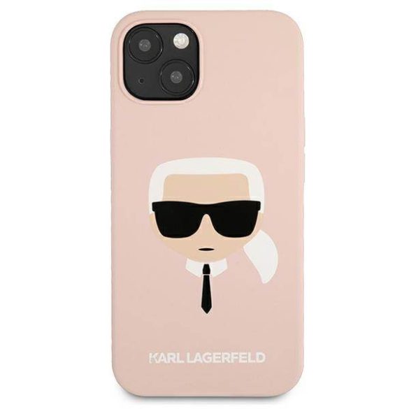 Karl Lagerfeld KLHCP13SSLKHLP iPhone 13 mini 5,4" világos rózsaszín szilikon keménytok Karl Lagerfeld fej