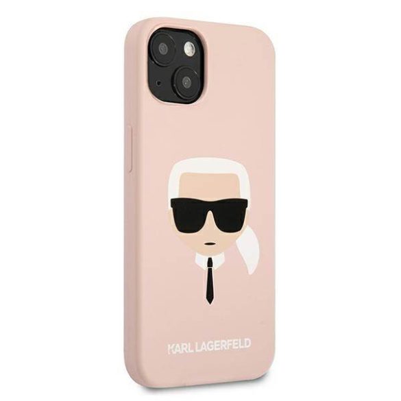 Karl Lagerfeld KLHCP13SSLKHLP iPhone 13 mini 5,4" világos rózsaszín szilikon keménytok Karl Lagerfeld fej