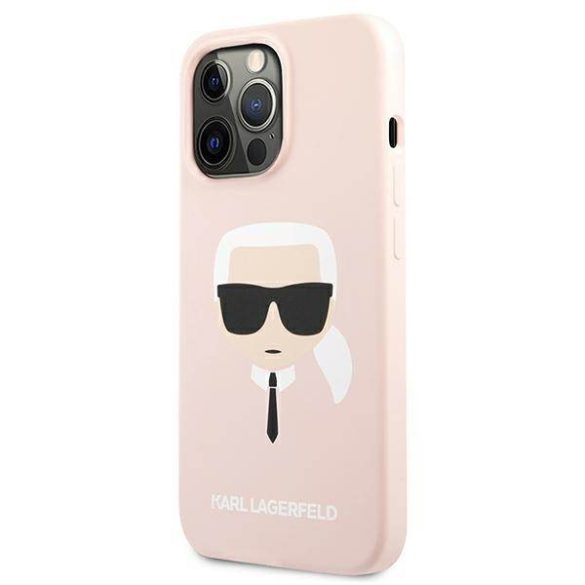 Karl Lagerfeld KLHCP13LSLKHLP iPhone 13 Pro / 13 6,1" világos rózsaszín szilikon keménytok Karl Lagerfeld fej