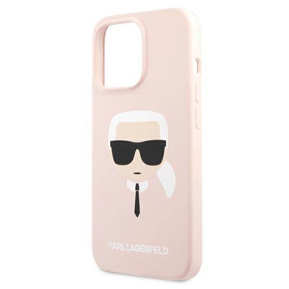 Karl Lagerfeld KLHCP13LSLKHLP iPhone 13 Pro / 13 6,1" világos rózsaszín szilikon keménytok Karl Lagerfeld fej