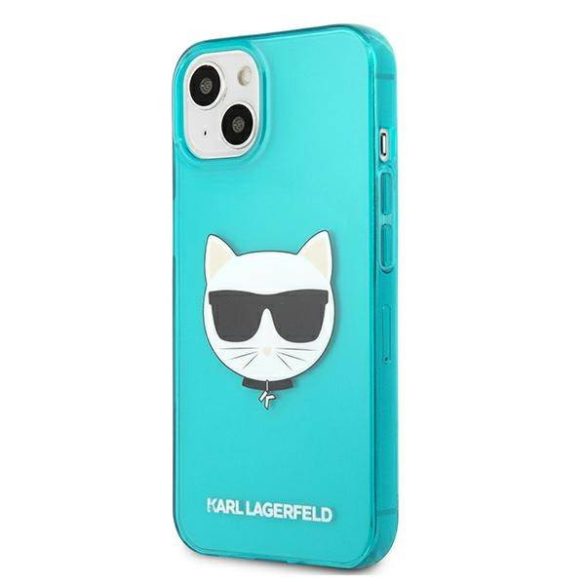 Karl Lagerfeld KLHCP13SCHTRB iPhone 13 mini 5,4" kék csillogó Choupette Fluo keménytok