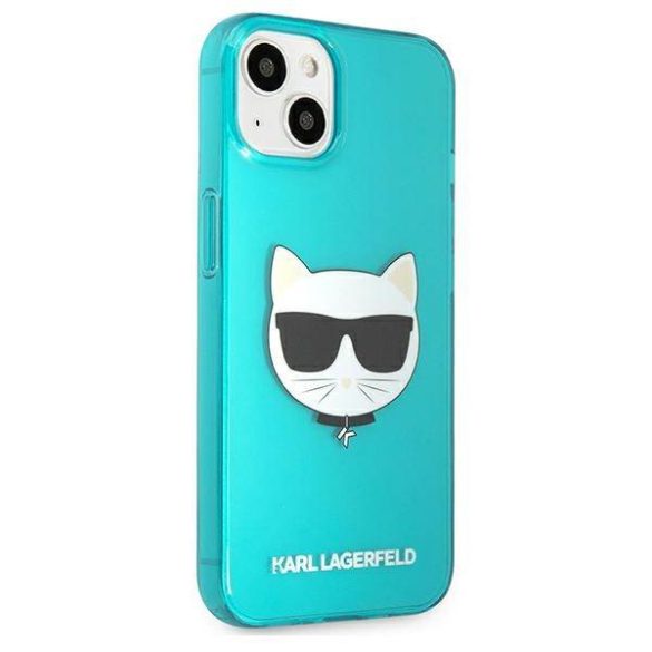 Karl Lagerfeld KLHCP13SCHTRB iPhone 13 mini 5,4" kék csillogó Choupette Fluo keménytok