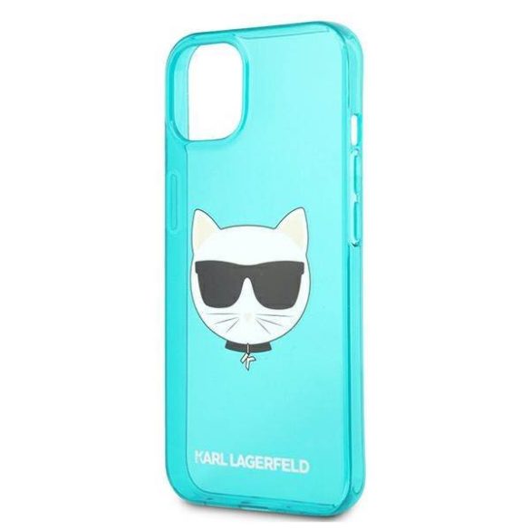 Karl Lagerfeld KLHCP13SCHTRB iPhone 13 mini 5,4" kék csillogó Choupette Fluo keménytok