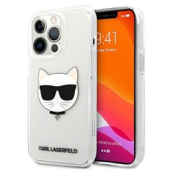   Karl Lagerfeld KLHCP13XCTR iPhone 13 Pro Max 6,7" keménytok átlátszó Choupette fej tok