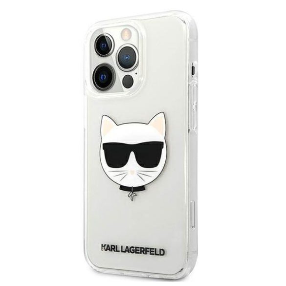 Karl Lagerfeld KLHCP13XCTR iPhone 13 Pro Max 6,7" keménytok átlátszó Choupette fej tok