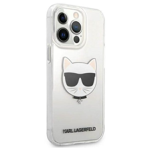 Karl Lagerfeld KLHCP13XCTR iPhone 13 Pro Max 6,7" keménytok átlátszó Choupette fej tok