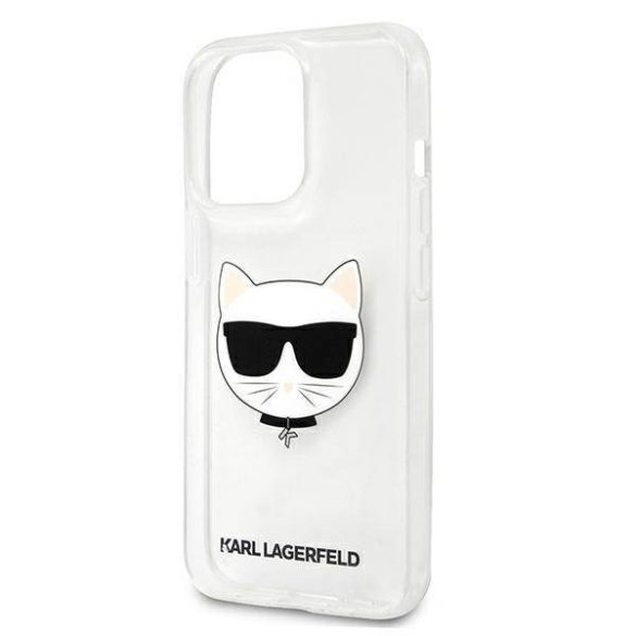 Karl Lagerfeld KLHCP13XCTR iPhone 13 Pro Max 6,7" keménytok átlátszó Choupette fej tok