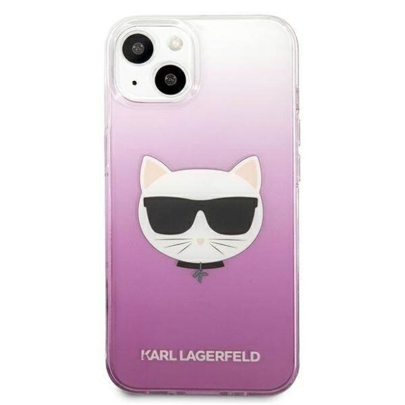 Karl Lagerfeld KLHCP13SCTRP iPhone 13 mini 5,4" keménytok rózsaszín Choupette fej tok