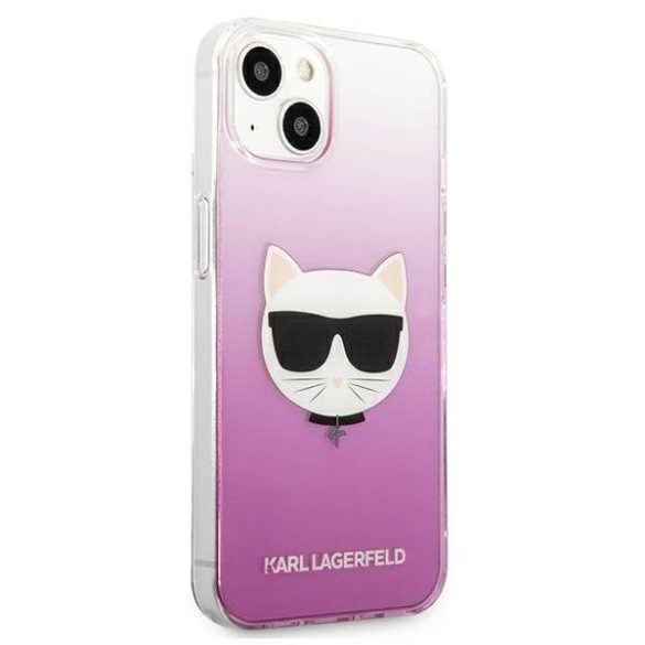 Karl Lagerfeld KLHCP13SCTRP iPhone 13 mini 5,4" keménytok rózsaszín Choupette fej tok