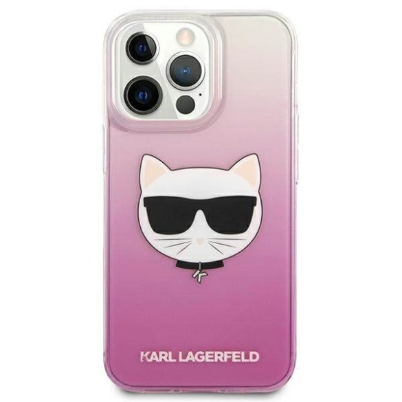 Karl Lagerfeld KLHCP13LCTRP iPhone 13 Pro / 13 6,1" keménytok rózsaszín Choupette fej tok