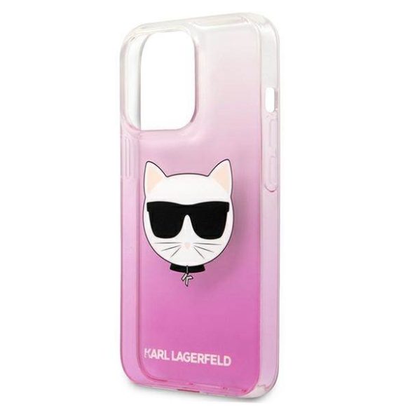 Karl Lagerfeld KLHCP13LCTRP iPhone 13 Pro / 13 6,1" keménytok rózsaszín Choupette fej tok