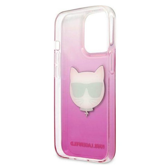 Karl Lagerfeld KLHCP13XCTRP iPhone 13 Pro Max 6,7" keménytok rózsaszín Choupette fej tok