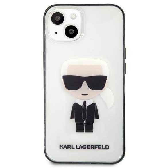 Karl Lagerfeld KLHCP13SHIKCK iPhone 13 mini 5,4" átlátszó ikonikus Karl Lagerfeld tok