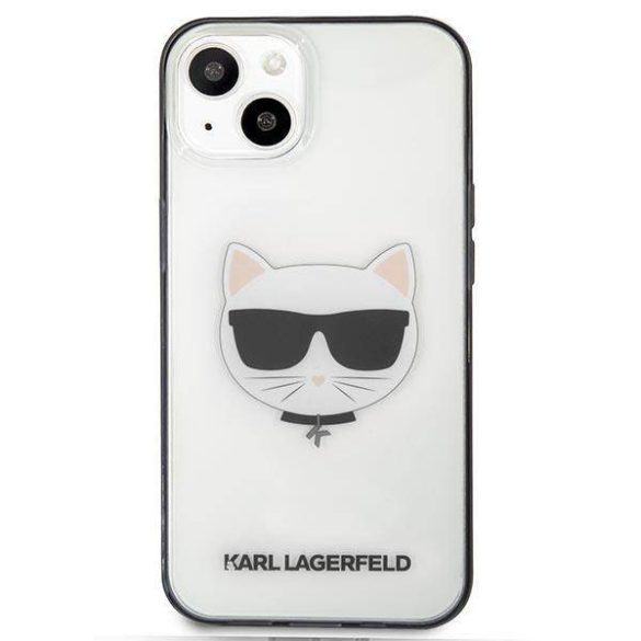 Karl Lagerfeld KLHCP13SHCHCK iPhone 13 mini 5,4" átlátszó ikonikus Choupette tok