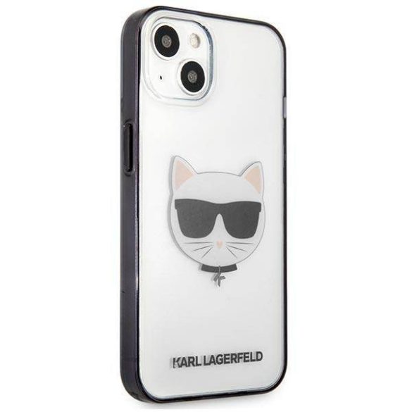 Karl Lagerfeld KLHCP13SHCHCK iPhone 13 mini 5,4" átlátszó ikonikus Choupette tok