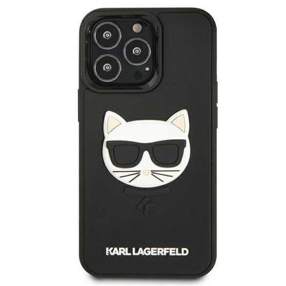 Karl Lagerfeld KLHCP13XCH3DBK 13 Pro Max 6,7" fekete keménytok 3D gumi Choupette