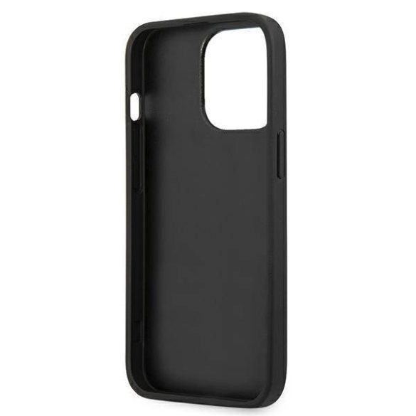 Karl Lagerfeld KLHCP13LPKMB iPhone 13 Pro / 13 6,1" kék bőr keménytok ikonikus fém Karl Lagerfeld fej