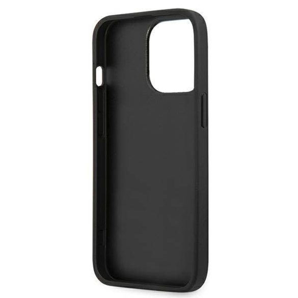 Karl Lagerfeld KLHCP13LSAKICKCBK iPhone 13 Pro / 13 6,1" fekete keménytok Saffiano Karl & Choupette