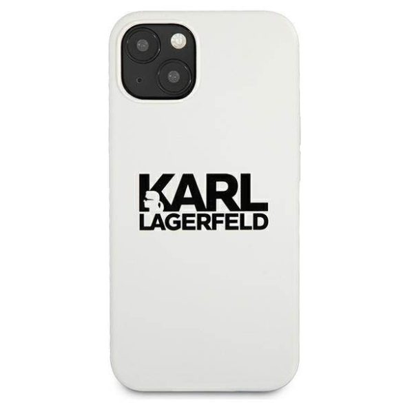 Karl Lagerfeld KLHCP13SSLKLKLWH iPhone 13 mini 5,4" szilikon Stack Logo fehér tok