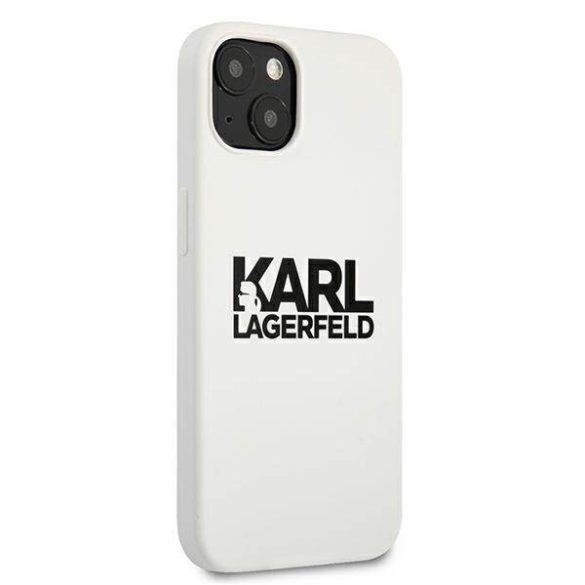 Karl Lagerfeld KLHCP13SSLKLKLWH iPhone 13 mini 5,4" szilikon Stack Logo fehér tok