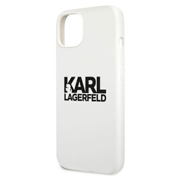 Karl Lagerfeld KLHCP13SSLKLKLWH iPhone 13 mini 5,4" szilikon Stack Logo fehér tok