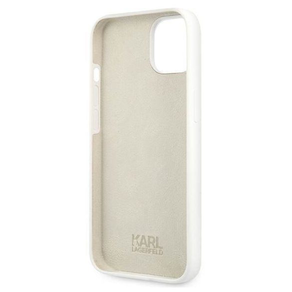 Karl Lagerfeld KLHCP13SSLKLKLWH iPhone 13 mini 5,4" szilikon Stack Logo fehér tok