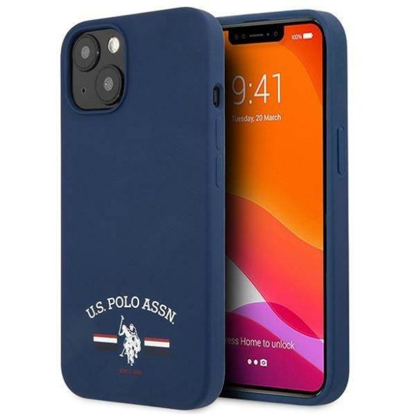 US Polo USHCP13SSFGV iPhone 13 mini 5,4" kék Silicone Collection tok