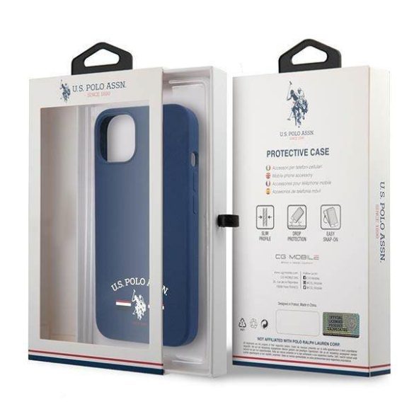 US Polo USHCP13SSFGV iPhone 13 mini 5,4" kék Silicone Collection tok