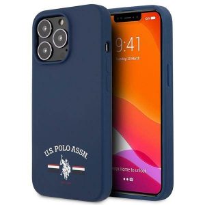 US Polo USHCP13LSFGV iPhone 13 Pro / 13 6,1" kék Silicone Collection tok