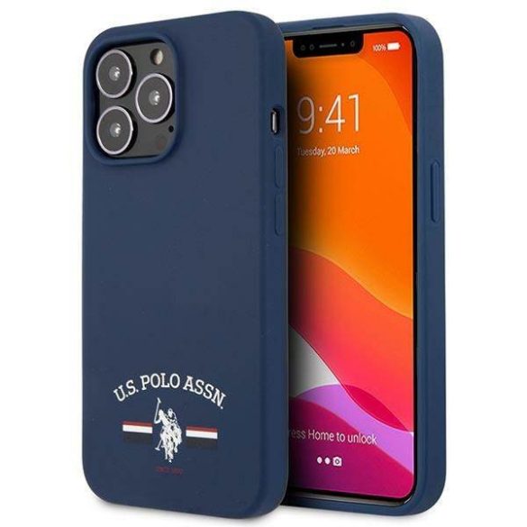 US Polo USHCP13LSFGV iPhone 13 Pro / 13 6,1" kék Silicone Collection tok