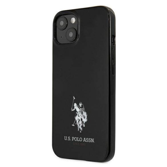US Polo USHCP13MUMHK iPhone 13 / 14 / 15 6.1" fekete keménytok lovas logóval