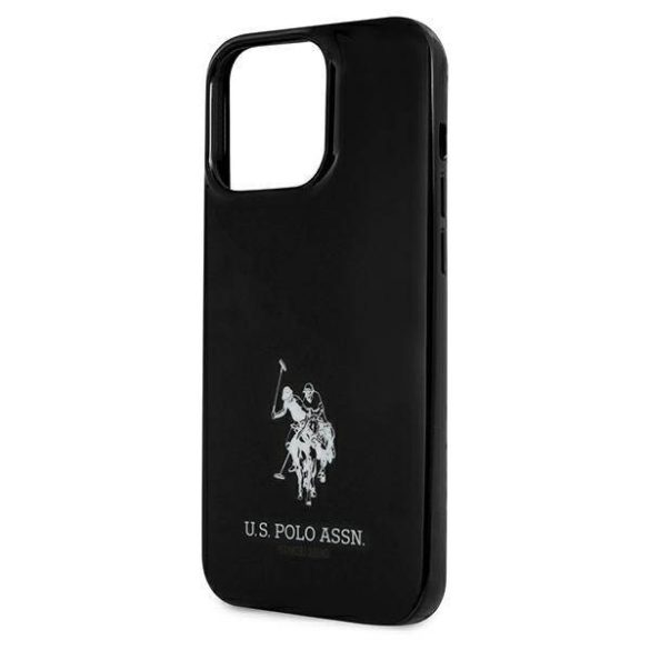 US Polo USHCP13LUMHK iPhone 13 Pro / 13 6,1" fekete keménytok Horses Logo