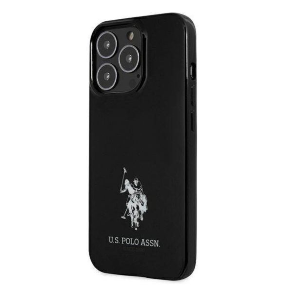 US Polo USHCP13XUMHK iPhone 13 Pro Max 6,7" fekete keménytok Horses Logo
