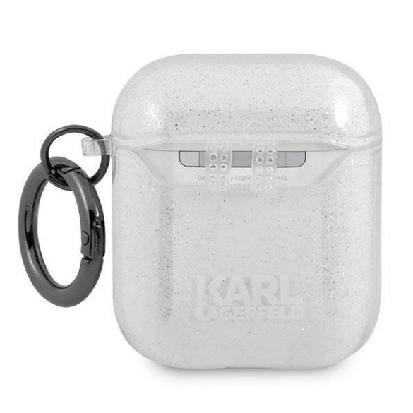 Karl Lagerfeld KLA2UKHGS AirPods 1/2 tok ezüst csillogó Karl's Head