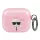 Karl Lagerfeld KLA3UKHGP AirPods 3 rózsaszín csillogós tok Karl Lagerfeld fej