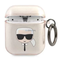   Karl Lagerfeld KLA2UKHGD AirPods 1/2 tok arany csillogó Karl's Head