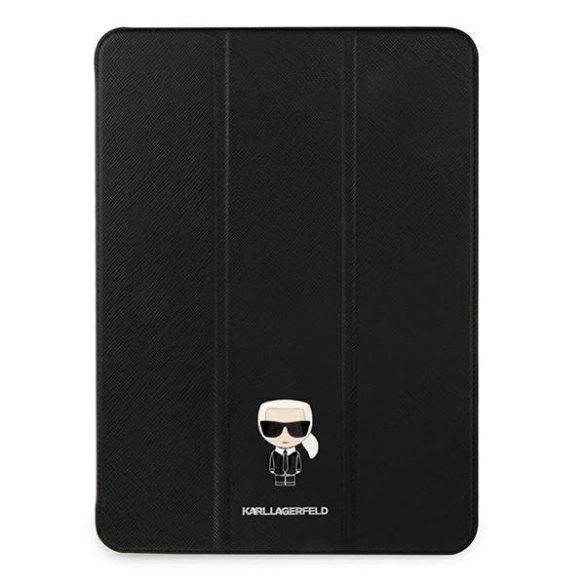 Karl Lagerfeld KLFC12OKMK iPad 12.9" Pro 2021 könyvtok fekete Saffiano Karl Iconic