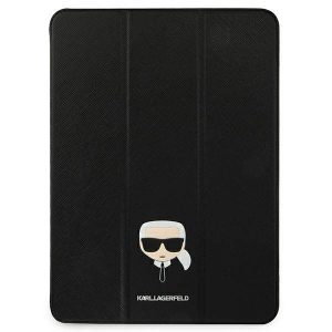 Karl Lagerfeld KLFC12OKHK iPad 12.9" Pro 2021 könyvtok fekete Saffiano Karl Head