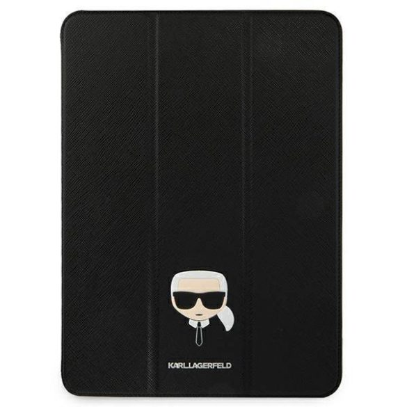 Karl Lagerfeld KLFC12OKHK iPad 12.9" Pro 2021 könyvtok fekete Saffiano Karl Head