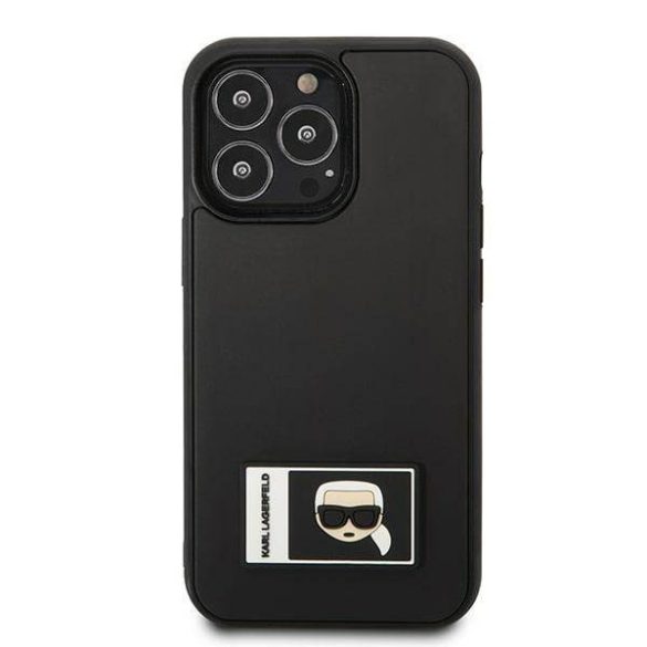 Karl Lagerfeld KLHCP13X3DKPK iPhone 13 Pro Max 6,7" fekete keménytok ikonikus Patch tok