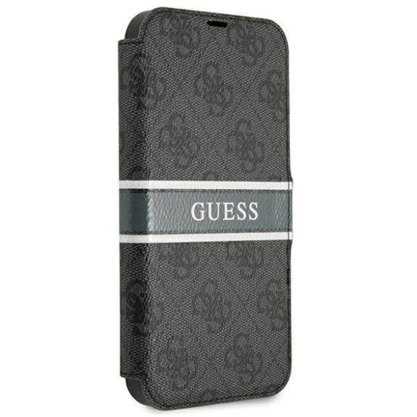 Guess GUBKP13S4GDGR iPhone 13 mini 5,4" szürke 4G csíkos könyvtok